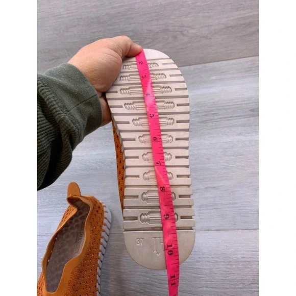 Ilse Jacobsen Women's Sneakers Hornbaek Tulip 139 Orange Laser Cut 7 Slip On - Picture 9 of 10